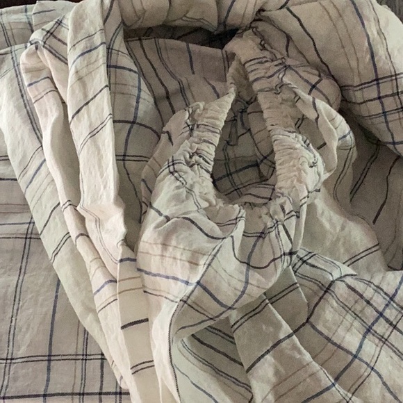 L.L. Bean Bedding Ll Bean 0 Linen Striped Fitted Sheet Beautiful Poshmark